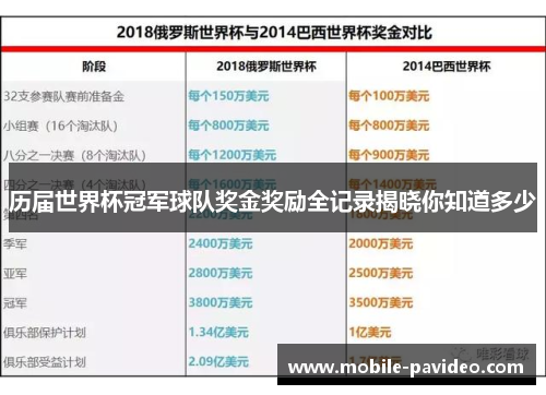 历届世界杯冠军球队奖金奖励全记录揭晓你知道多少 历届世界杯冠军球队奖金奖励全记录揭晓你知道多少