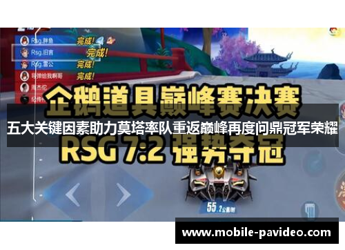五大关键因素助力莫塔率队重返巅峰再度问鼎冠军荣耀